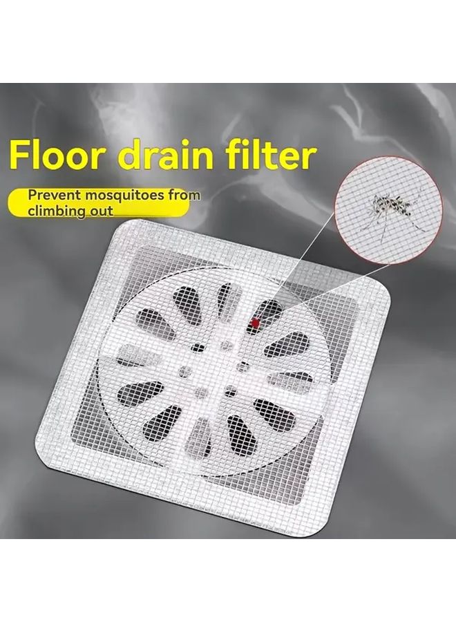 15pcs Bathroom Floor Drain Stickers Anti Clog Hair Filter Net For Toilet Drainage - Image 2
